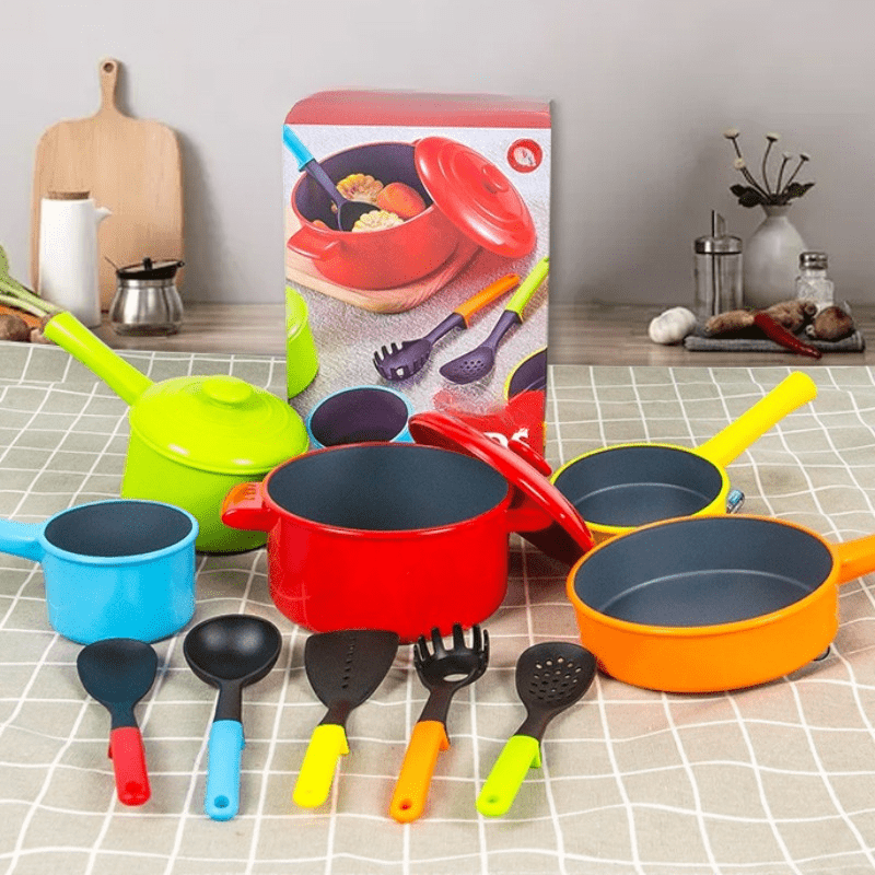 Play Kitchen Accessories Toy, Toddler Kitchen Set, Pans Kids