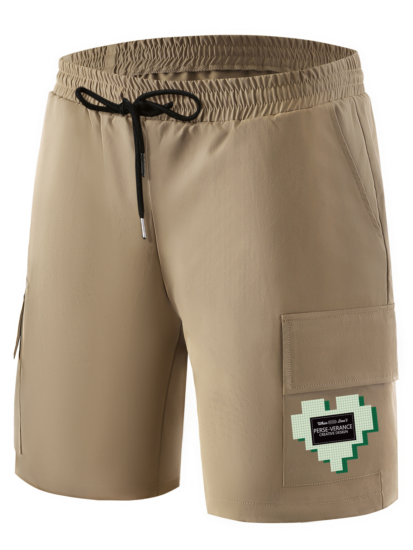Heart Mountain Boxing Shark Pattern Cargo Shorts Men s Casual Pocket
