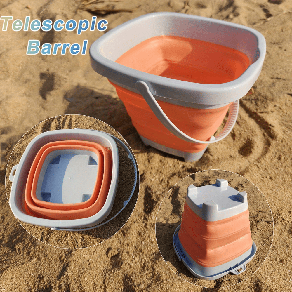 Beach Sand Toys Set Foldable Bucket Bath Toys For Kids Morandi