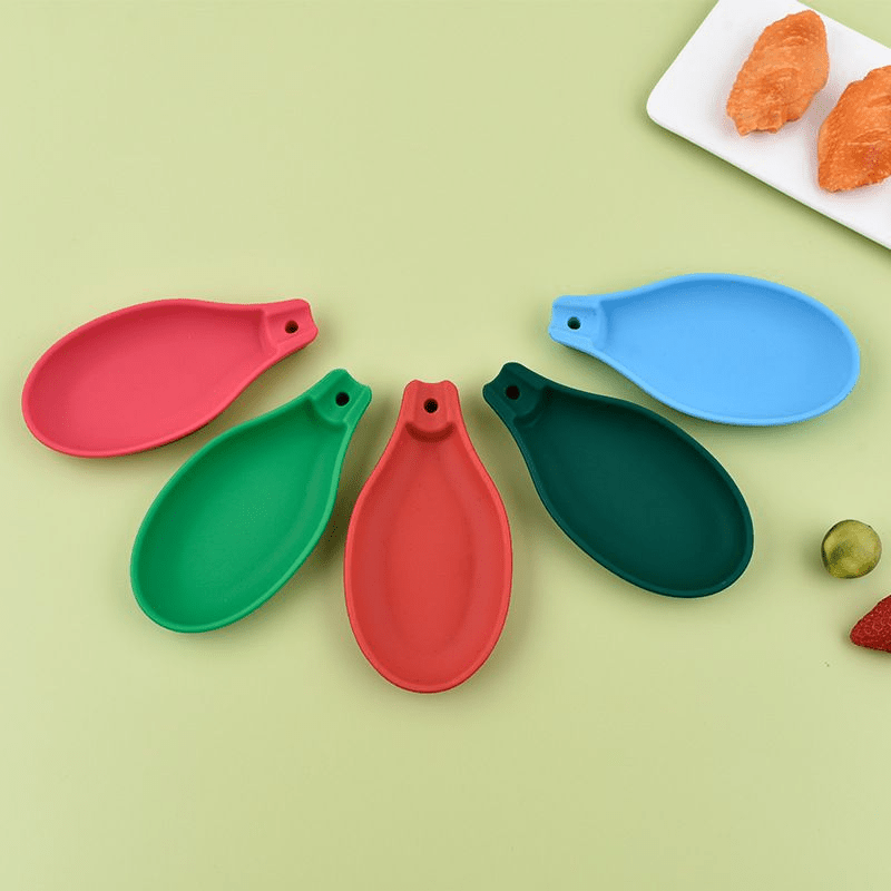 Silicone Spoon Holder, Home Soup Spoon Pad, Silicone Cutlery Holder,  Kitchen Utensils And Supplies,cutlery organizer,cutlery caddy,cutlery rest  cute,cutlery tray,kitchen yellow cutlery holder set small