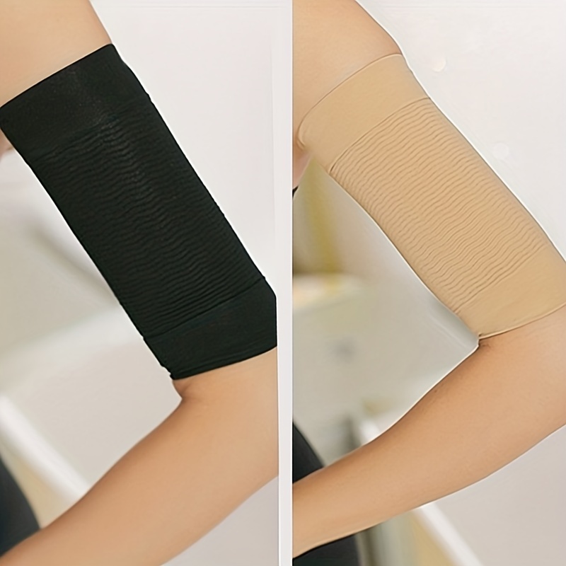  WILLBOND 4 Pairs Slimming Arm Sleeves Arm Elastic Compression  Arm Shapers Sport Arm Shapers for Women Girls : Health & Household