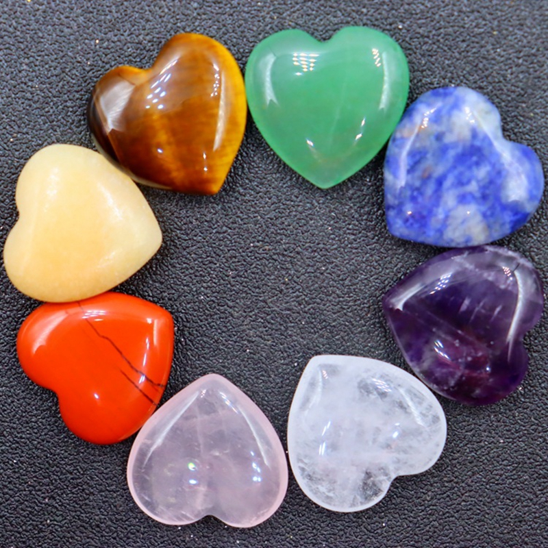 Chakra Heart Stones Natural Heart Shaped Love Gemstones - Temu