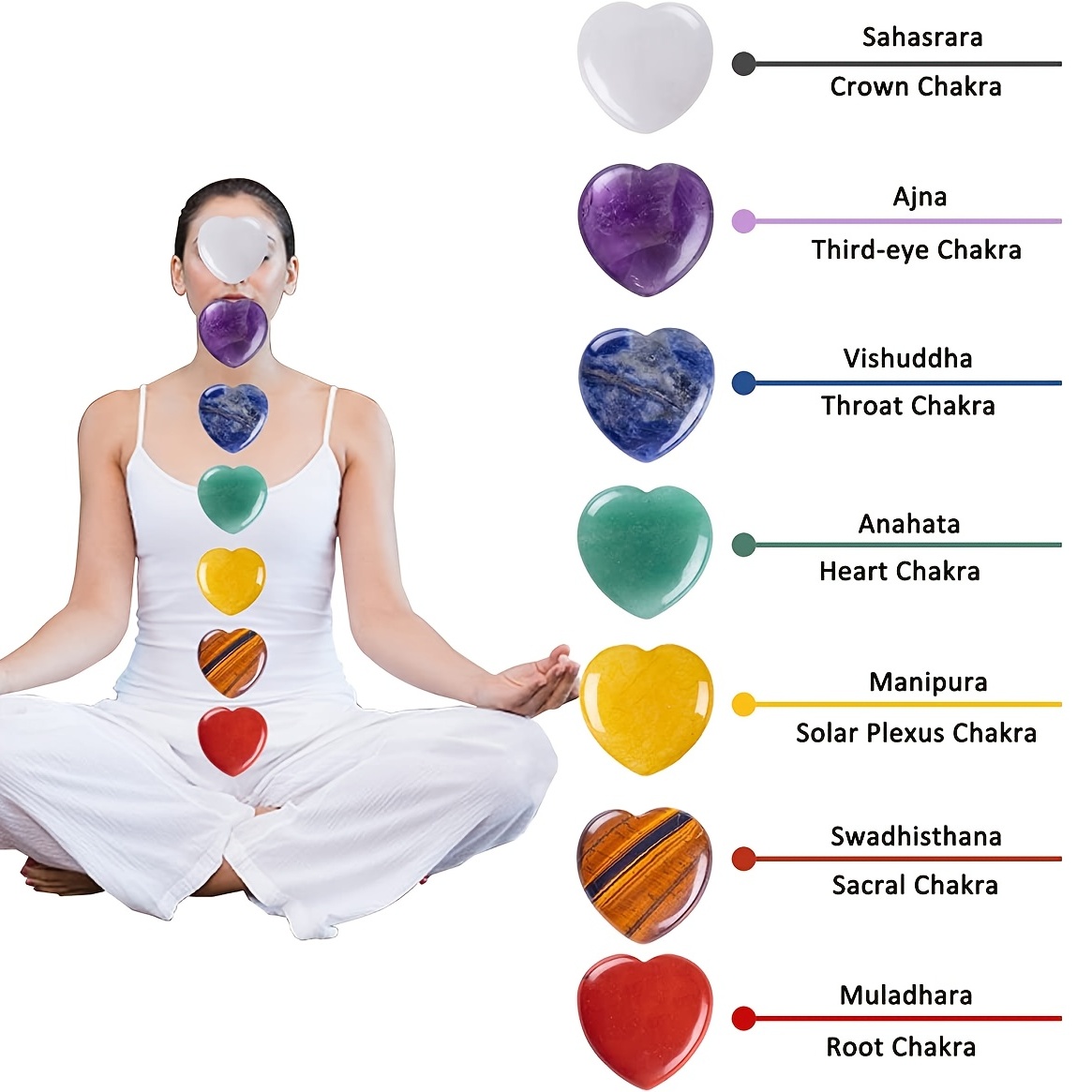 Chakra Heart Stones Natural Heart Shaped Love Gemstones - Temu