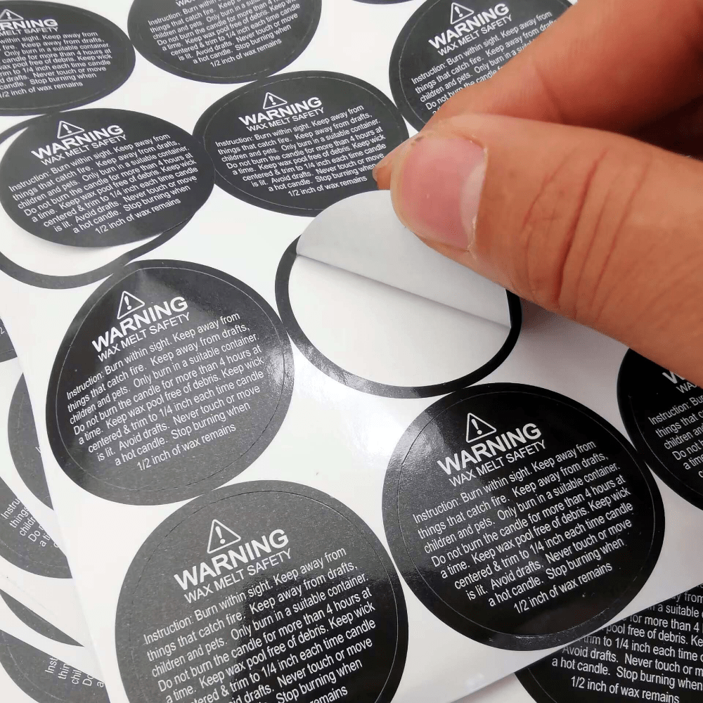 520Pcs Candle Warning Stickers Candle Jar Container Labels Wax Melting Safety  Stickers 