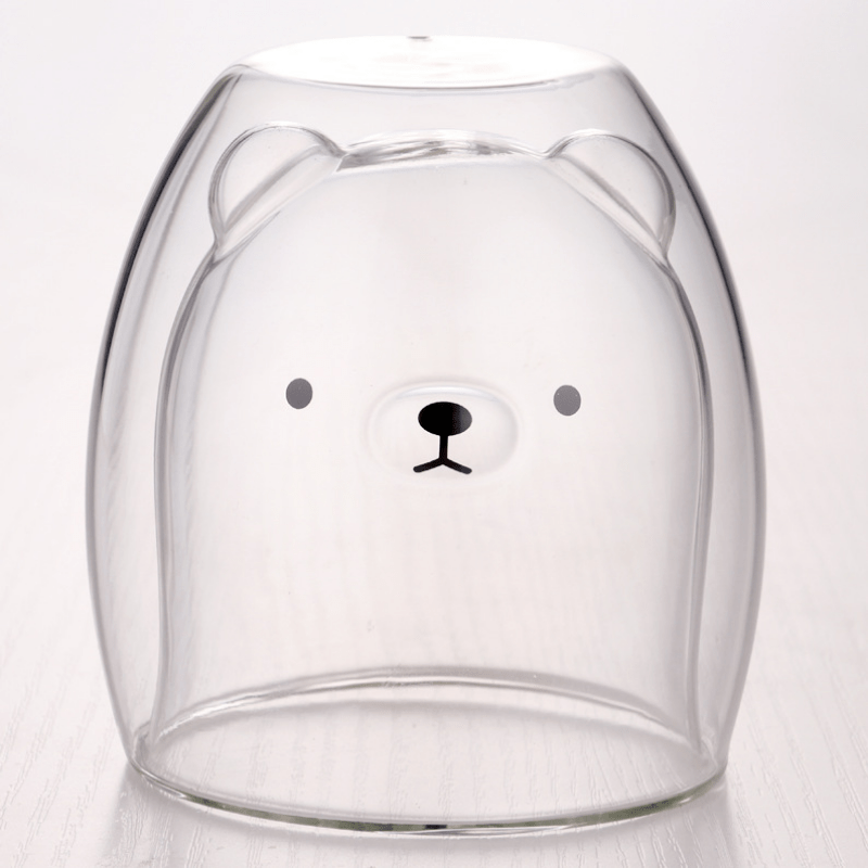 Bear Double-layer Insulated Coffee Glass Cup – Rumi Living