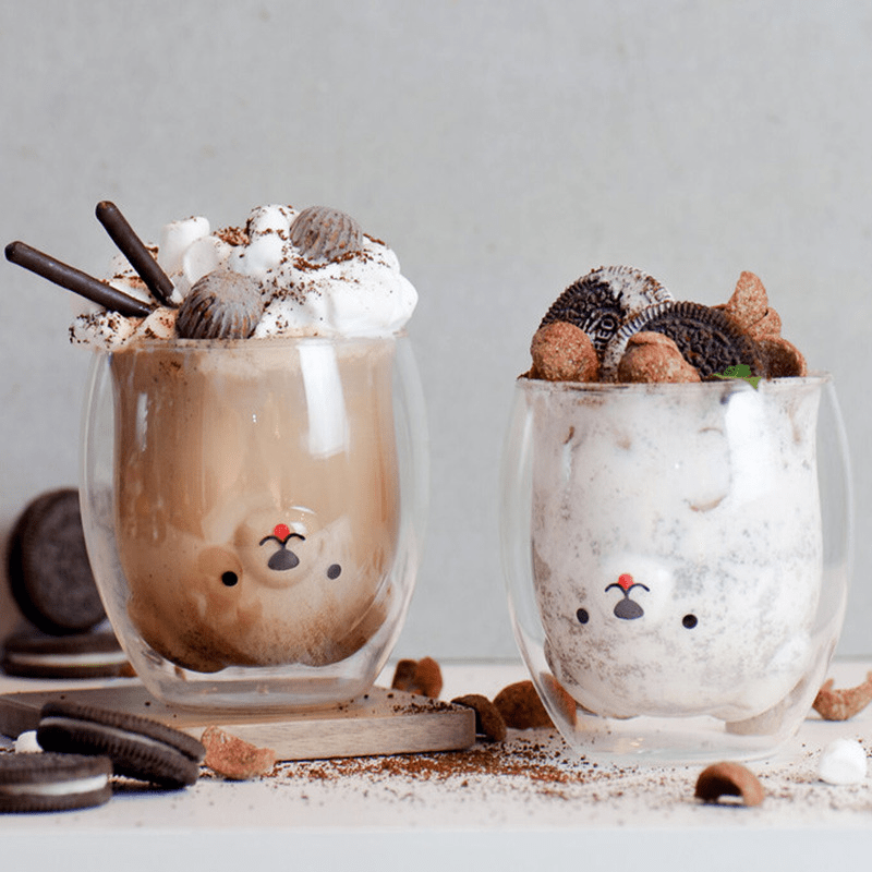 Cute Bear Double Glass Coffee Mugs – CHNGLSS