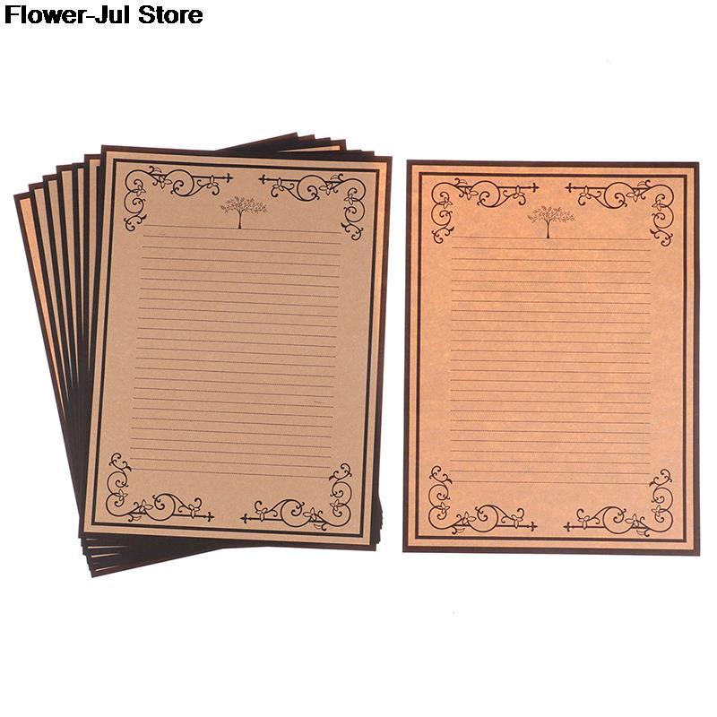 8pcs Cadre Floral Lettre Papier Papier d'Écriture 1 