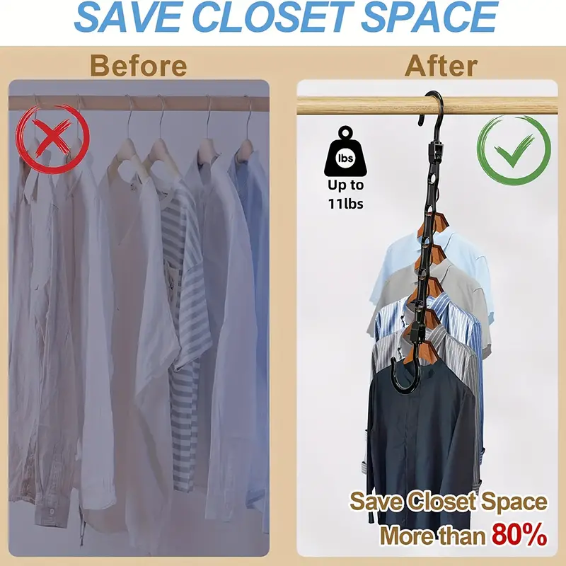 Space Saving Hangers Premium Smart Hanger Hooks - Temu