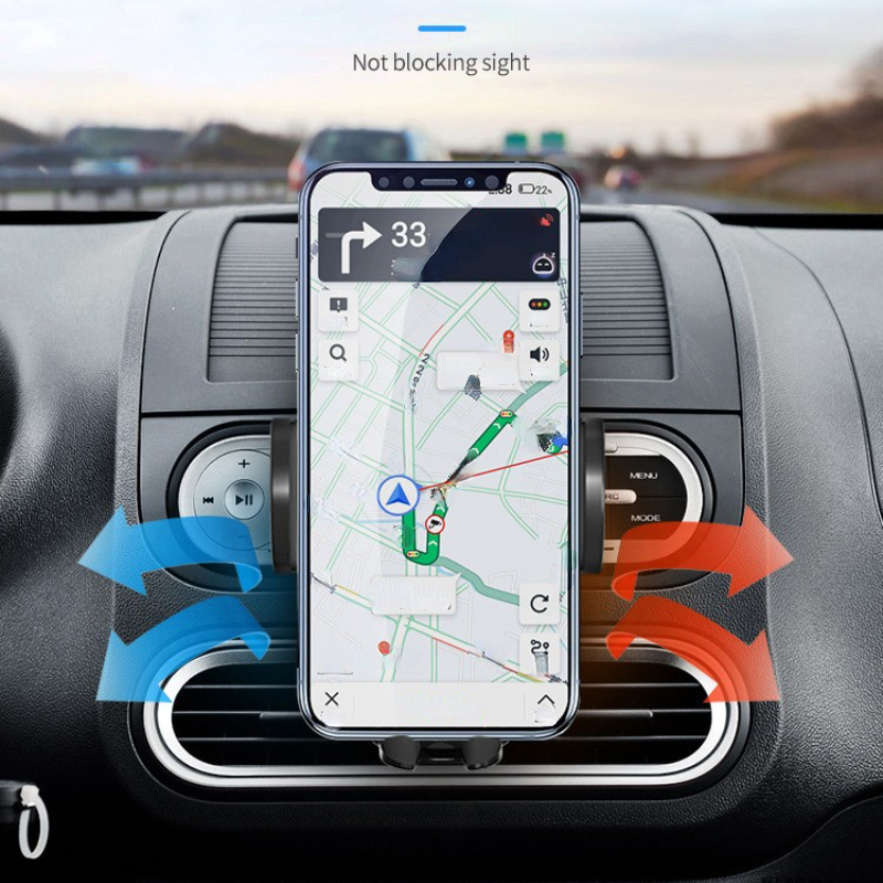 Accezz Handyhalterung für das Auto für das Samsung Galaxy A54 (5G) -  Verstellbar - Universell – Lüftungsgitter - Schwarz