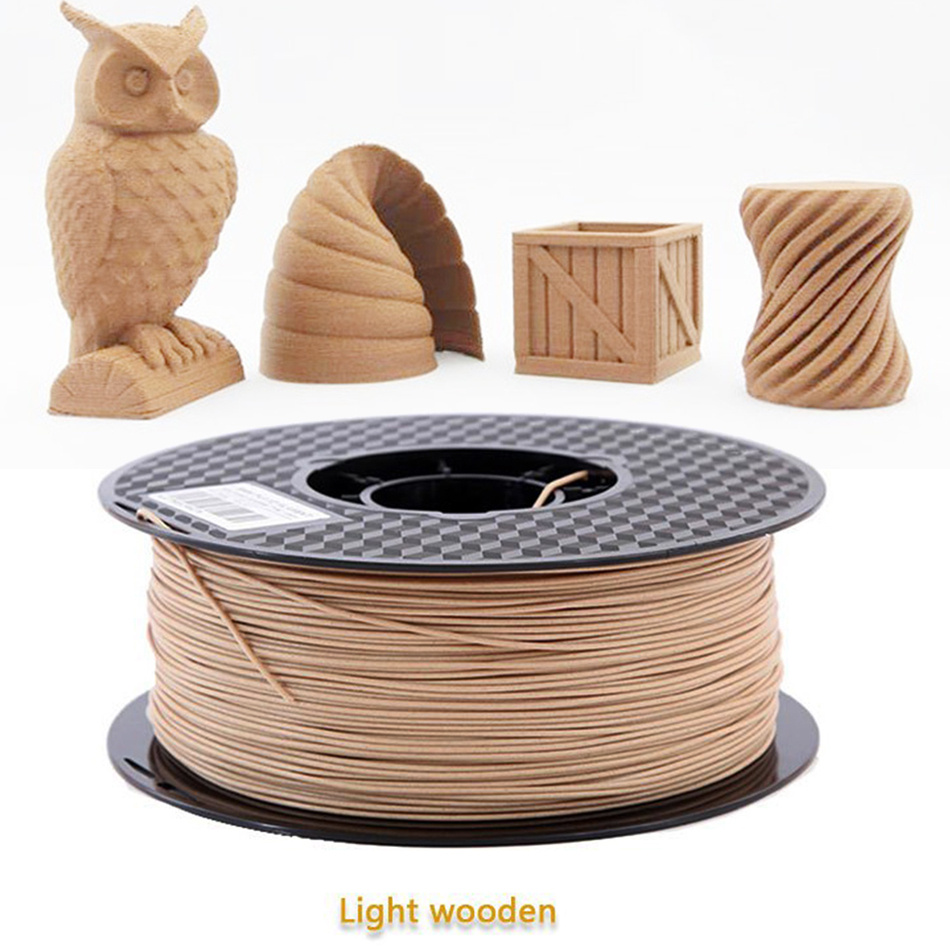 3D Printer Filament Wood PLA 1.75mm Light Dark Wooden Filament 1Kg