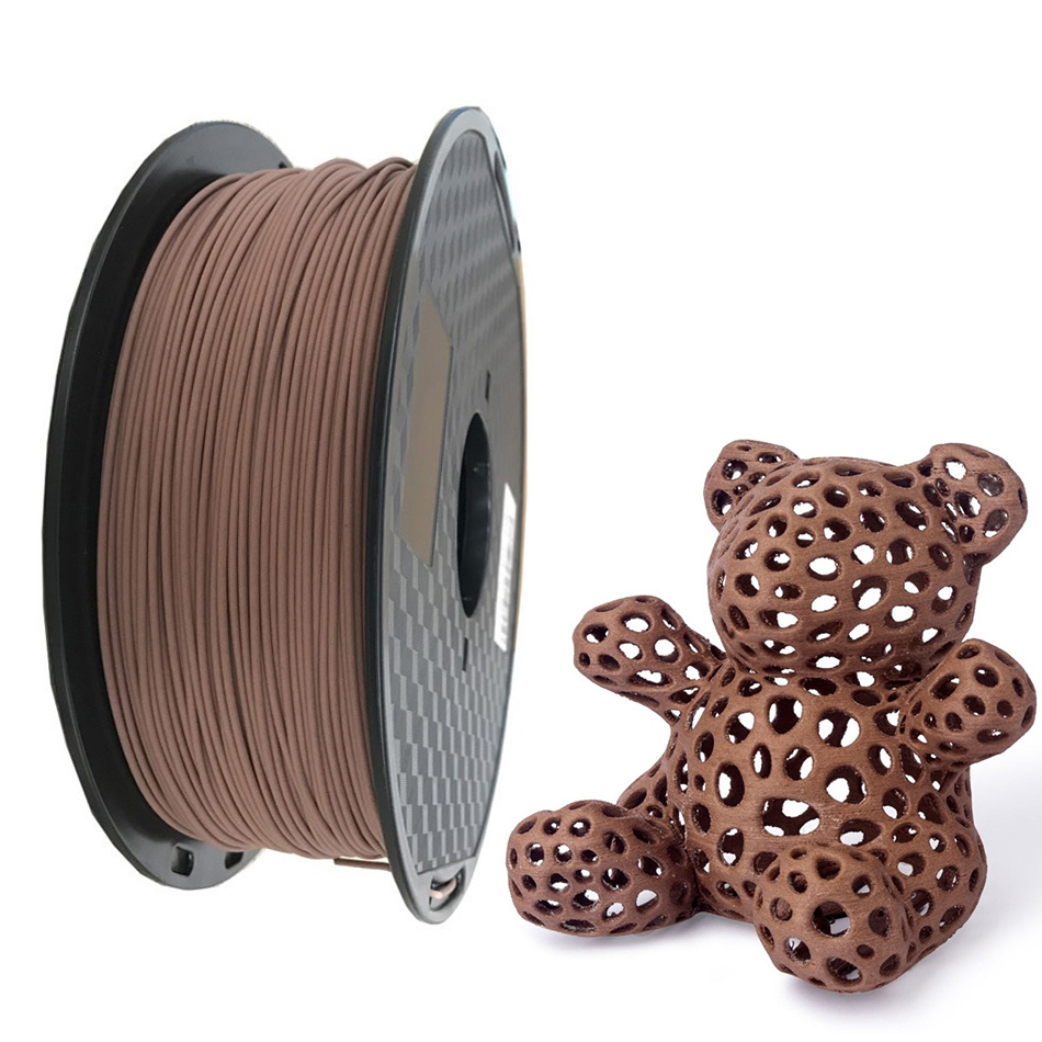 3D Wooden PLA 3D Printer Filament 1.75mm Mahogany Wood Color 3D Printing