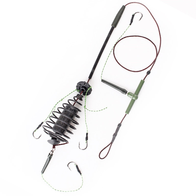 Fishing Lure Cage Bait Carp Feeder with Line Hooks 20g-50g Method