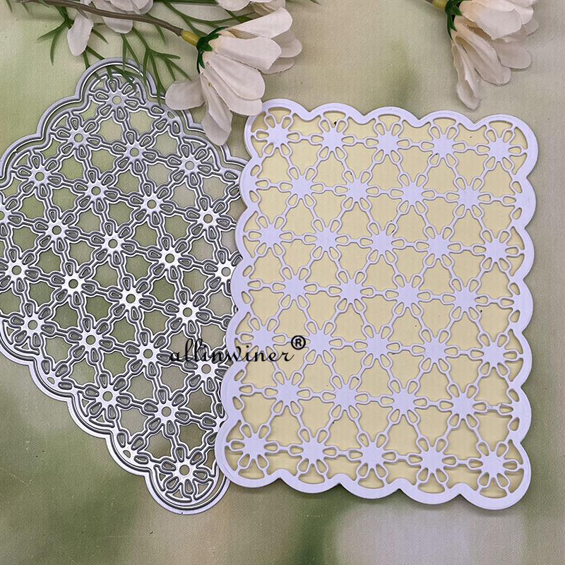 7Pcs Frame Metal Die Cuts,Rectangle Frame Cutting Dies Cut Stencils Card  Paper Craft DIY Template Metal Cutting Dies Album Embossing Paper Dies for