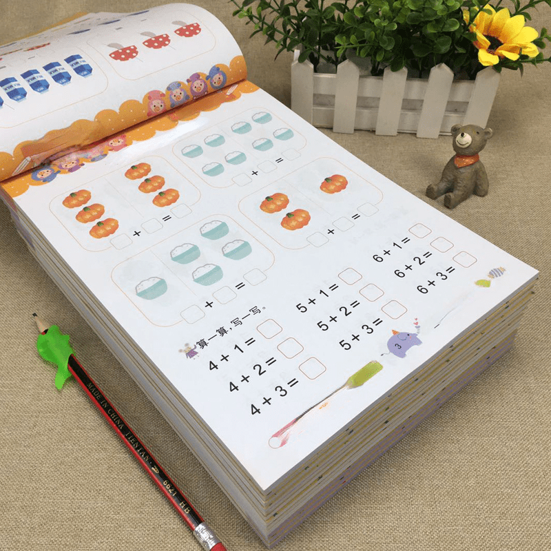 

Handwriting 80 Pages/ Book Of Children's Addition And Subtraction Learning Mathematics Chinese Character Strokes Exercise Books, Christmas And Halloween Gift