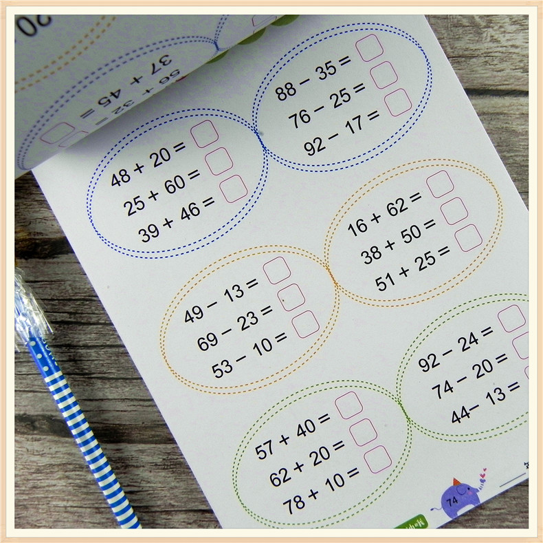 Handwriting 80 Pages/ Book Children's Addition Subtraction - Temu