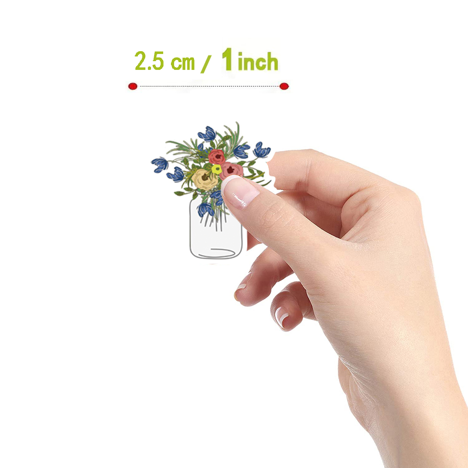 10/30/50PCS Cartoon Cute Flower in The Book Stickers Aesthetic