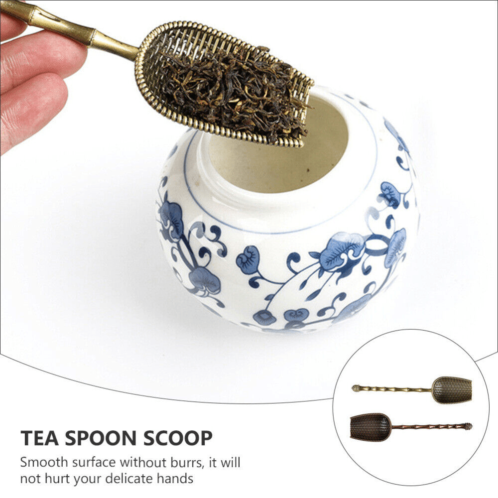 Retro Vintage Loose Leaf Tea Scoop Alloy Long Handle - Temu