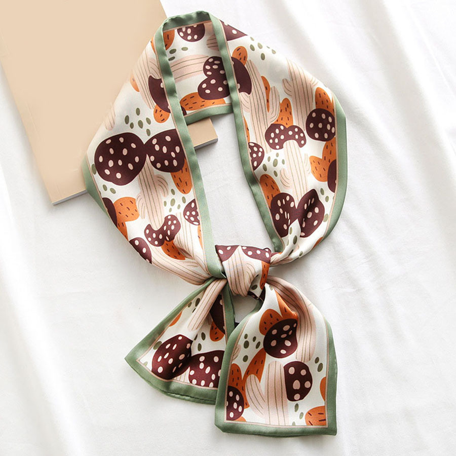 Trendy Print Skinny Scarf Elegant Twilly Scarf Long Ribbon Neck Tie Women  Hair Ribbon Wrist Wraps Neckerchief - Temu