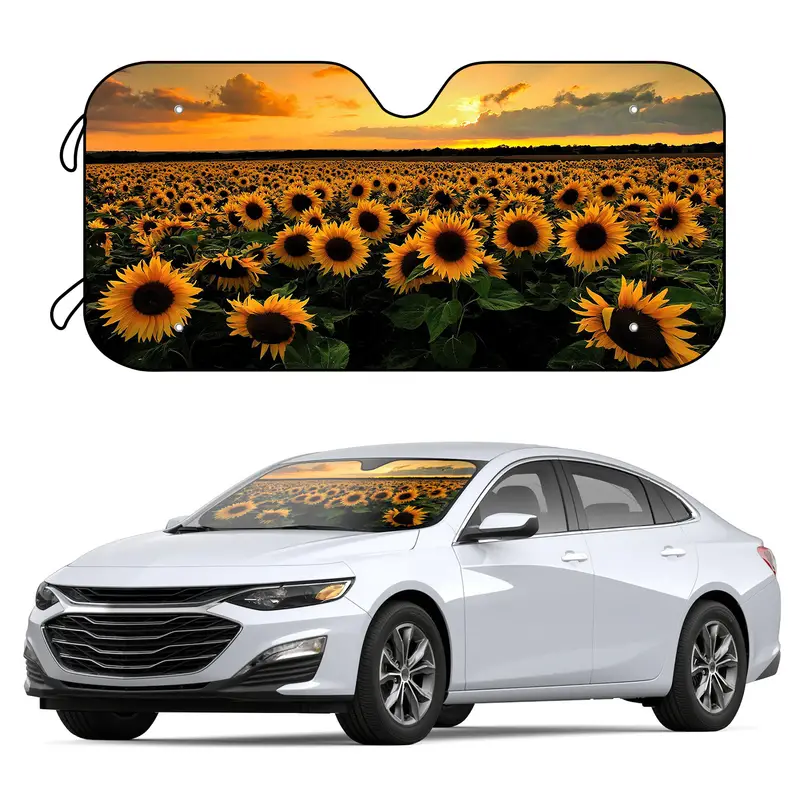 1 Stück Sonnenblumen Blumen Auto Innen Sonnenschutz Auto - Temu