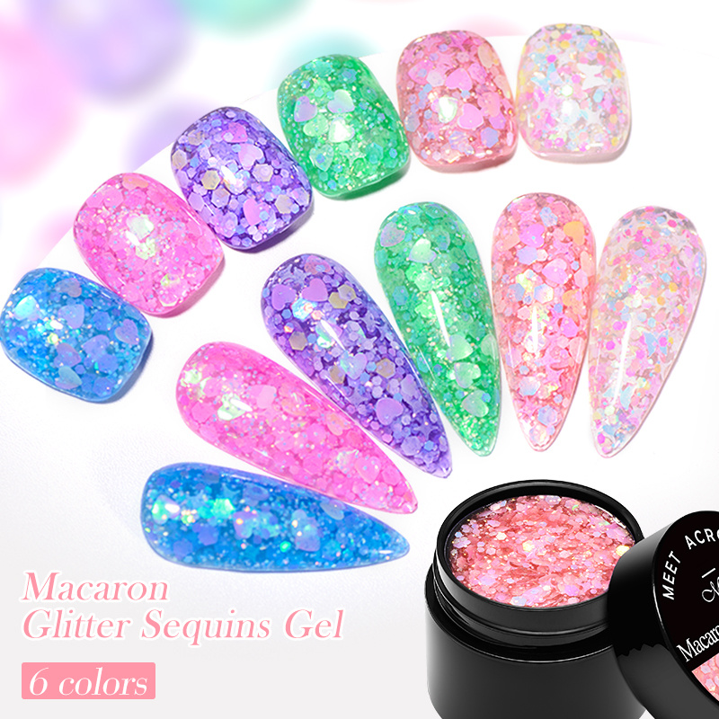 Mix Macaroon Colors Nail Sequins For Craft Glittering Star - Temu