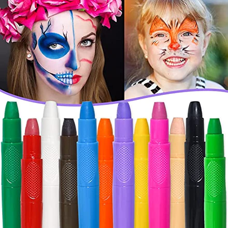 6 Colors Face Paint Crayons Face Body Paint Crayons Water - Temu