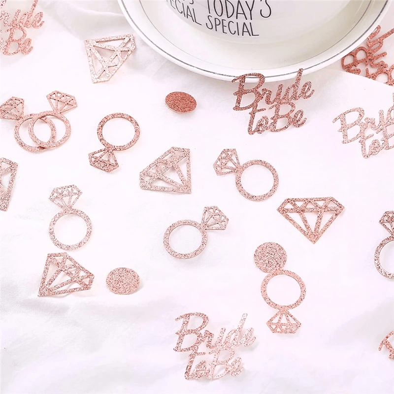 

1pack, Rose Golden Bride To Be Ring Heart Willy Paper, Confetti, Hen Night Bachelorette Party Bridal Shower Supplies