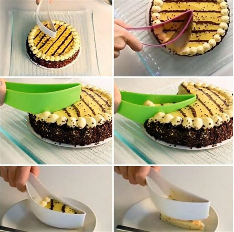 Cake Pie r Sheet Guide Cutter Server Bread Knife Kitchen Gadget