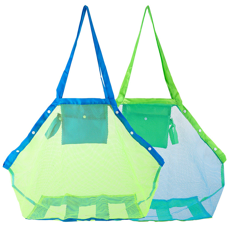 Children Sand Away Protable Mesh Bag Kids Toys Storage Bags Swimming Large  Beach Bag for Towels Women Cosmetic Makeup Bag