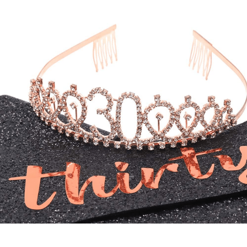 30th Birthday Lace Crown 30th Birthday Tiara Adult Cake Smash Sienna Tall  FULL SIZE -  Canada