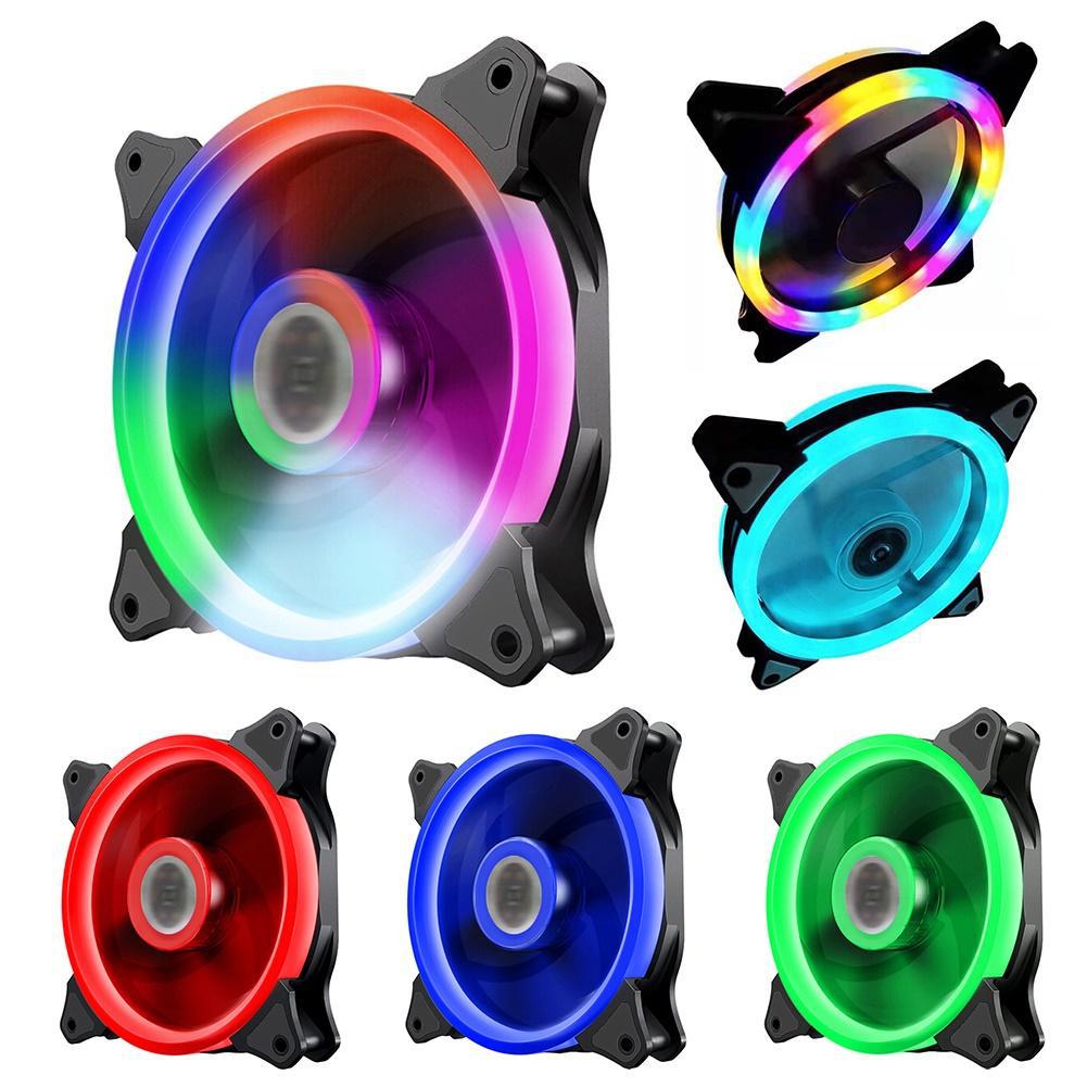 Ventilateur silencieux lumineux multicolor RGB 120 mm 12V