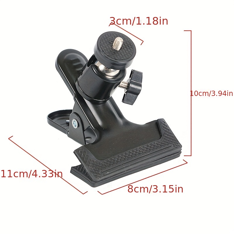 metal strong clamp camera tripod mount flash holder