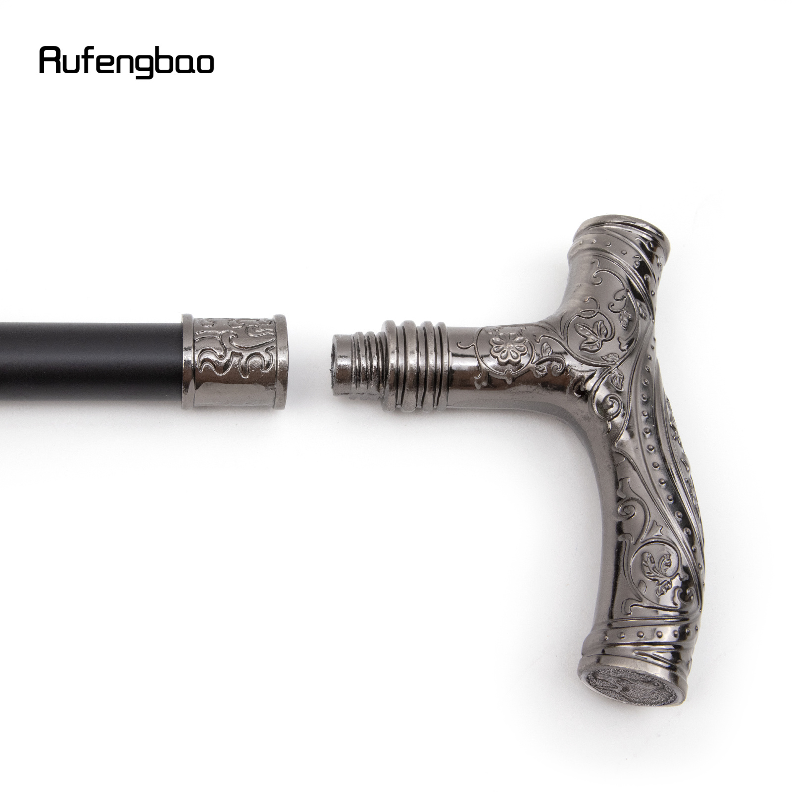 Freemasonry Walking Cane - Silver Totem Relief Design, 93cm Gentleman's Walking Stick, Collector's Piece