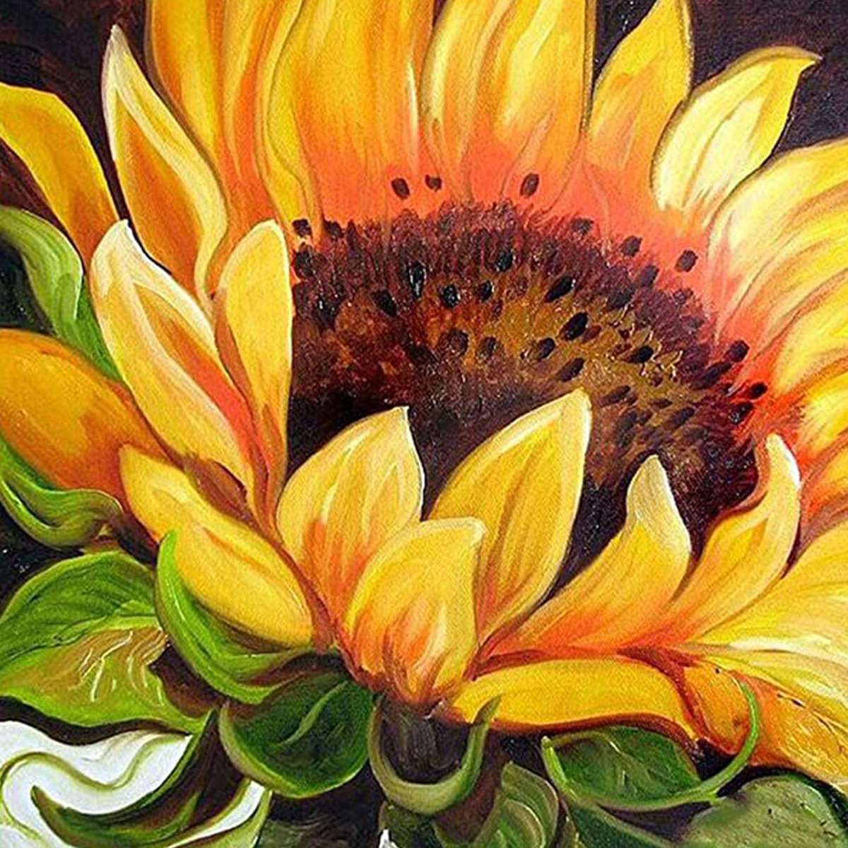 Diy 5d Diamond Painting Sunflower By Number Kits For Adults - Temu