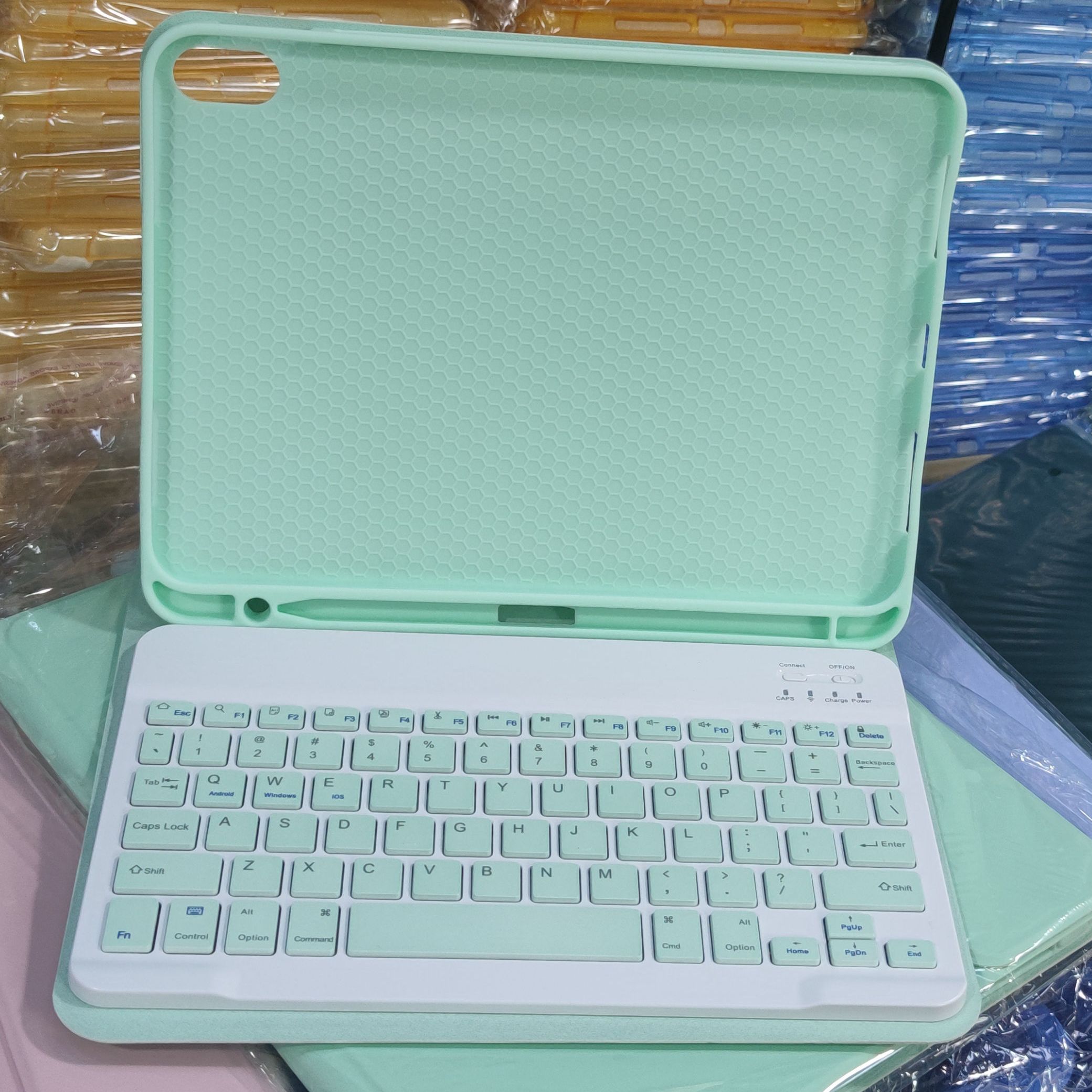 Protective Leather Cover With Keyboard For iPad Pro Air With Touchpad IPK03