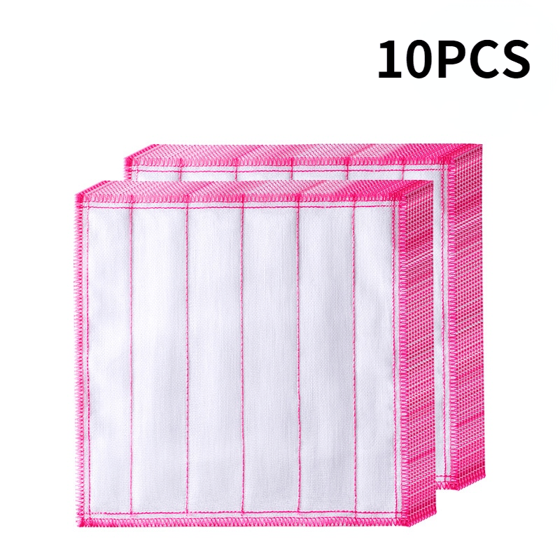 10PCS Coral Fleece Soft Kitchen Towels Absorbent Dish Cloth Anti