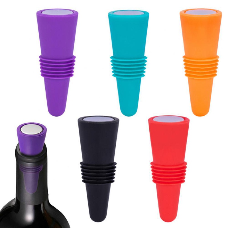 Food Grade Silicone Wine Stopper Circular Preservation Bottle Cap Leak  Proof Vacuum Sealing Cap Beer Stopper Bar Tools Accessory