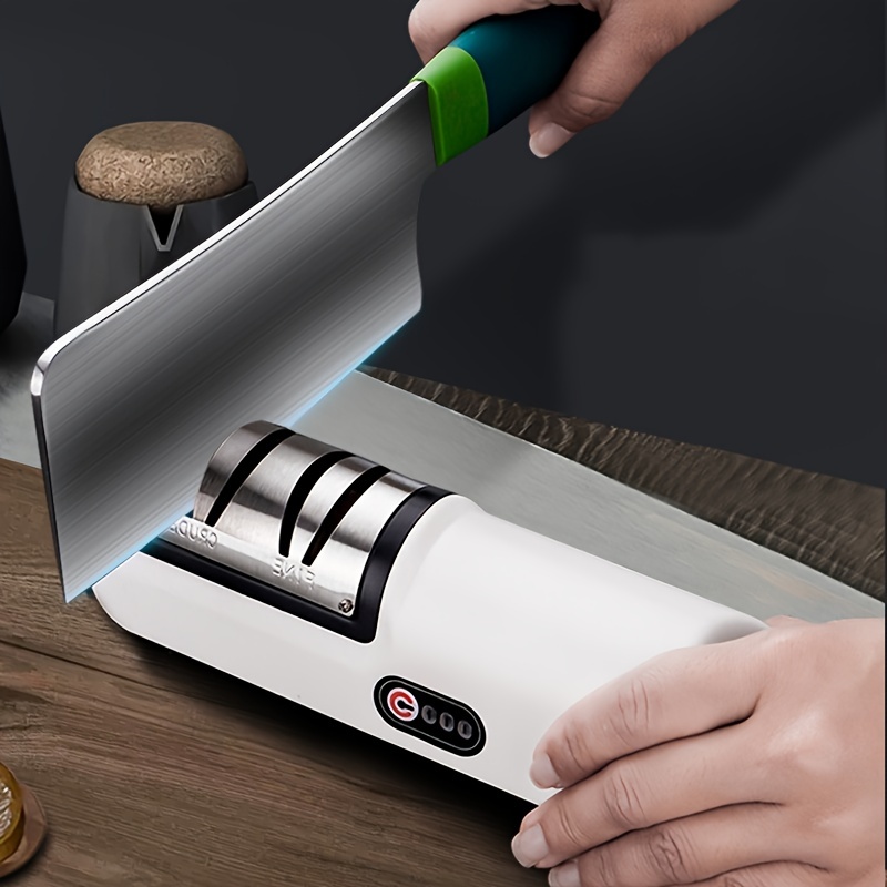 Electric Knife Sharpener - Quickly and automatically sharpens knives and  scissors