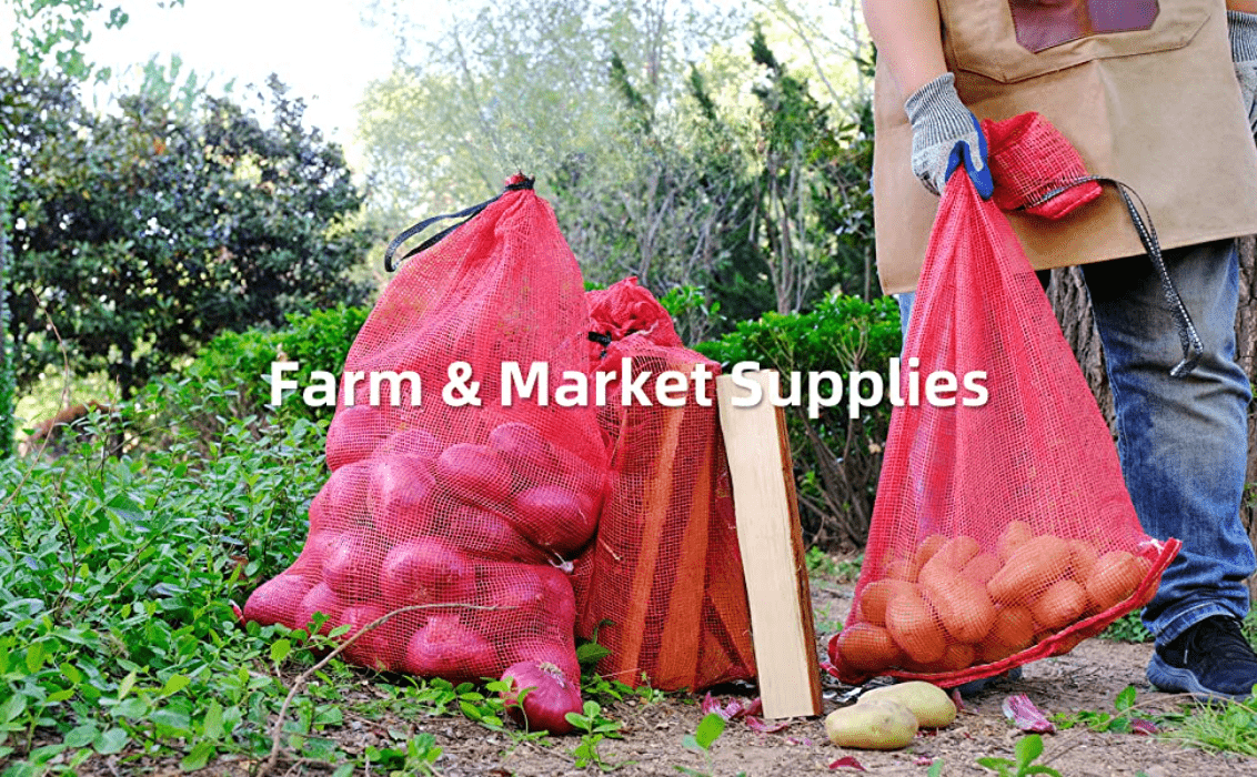 22×28 Mesh Produce Bags Firewood Bags 50lb Mesh Onion Sacks Pack of 200  Bushel Bags for Firewood, Onion, Potato and Crawfish Storage