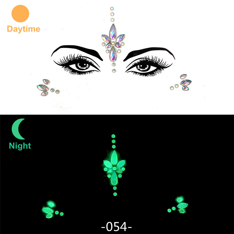 Christmas Temporary Face Tattoo Glow in the dark Diamond - Temu