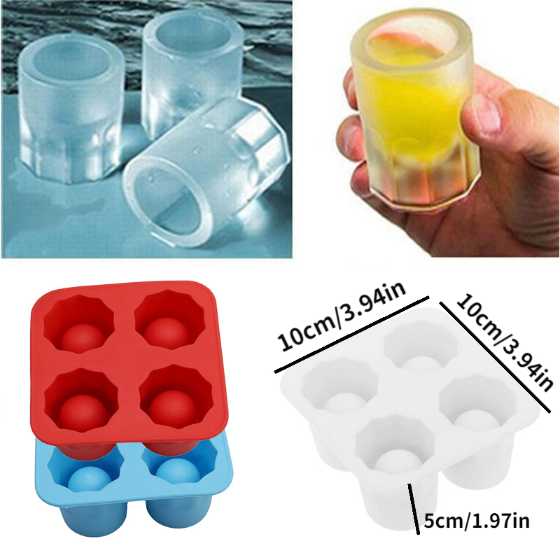 Silicone Cylinder Ice Tray Easy Release Ice Cube Mold With - Temu