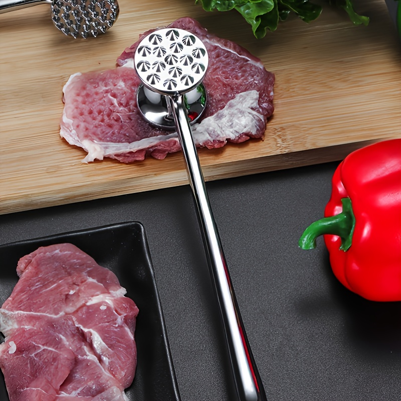 Meat Hammer, Double-sided Meat Mallet, Metal Meat Pounder, Household, Meat  Tenderizer, Meat Tenderizer Hammer, Meat Tenderizer Tool, Knocking Meat  Hammer, Kitchen Stuff, Kitchen Gadgets, - Temu