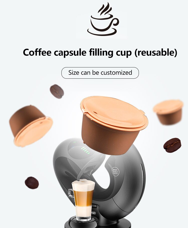  BRBHOM Cápsulas de café Dolce Gusto recargables reutilizables Dolce  Gusto Filtro de café para compatible con Dolce Gusto, con cuchara de café,  cepillo : Hogar y Cocina