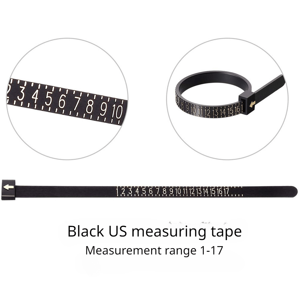 Black Ring Finger Plastic Measurement Ring Gauge Measuring - Temu