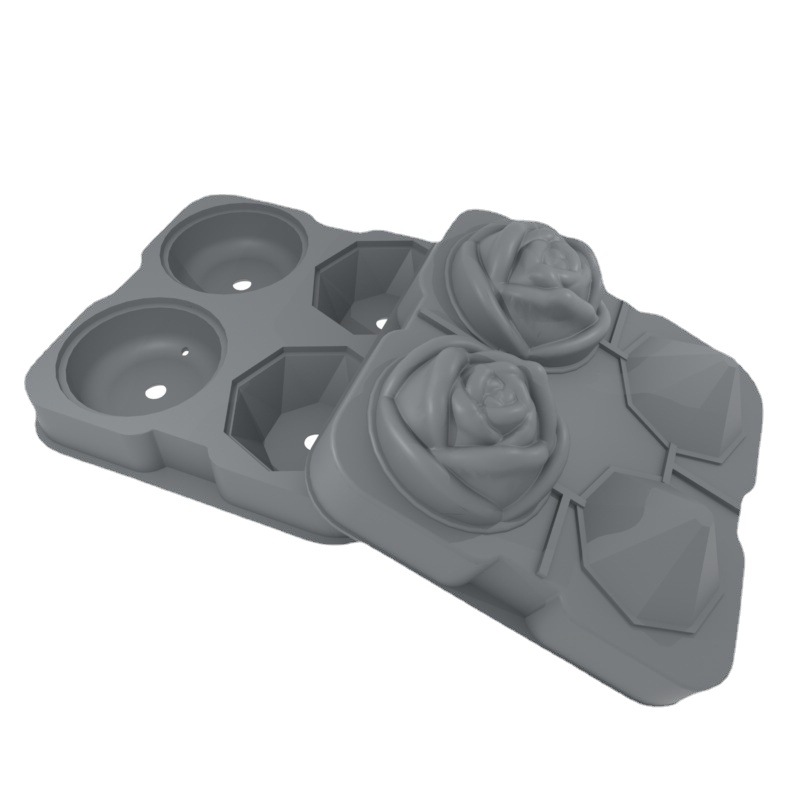 1pc, Ice Cube Mold, Silicone Ice Cube Tray, Multifunctional Household  Chocolate Mold, 3D Rose Ice Mold, Stackable Ice Trays, Flower Ice Cube  Trays For