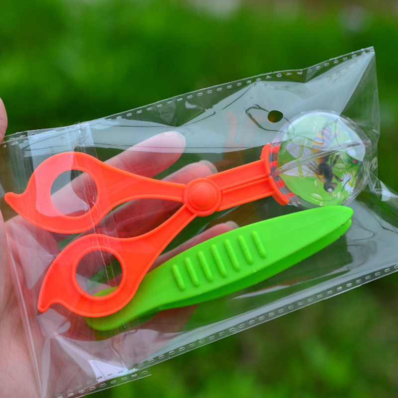 Portable Transparent Insect Catcher Scissor Indoor Outdoor Kids Fish Tank  Bug Scooper Clamp Tong Tweezer Biology Study Supplies