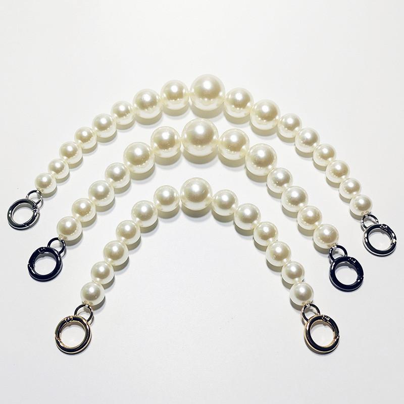 Pearl Chain Women's Bag Strap With Lobster Clasps Pearl - Temu