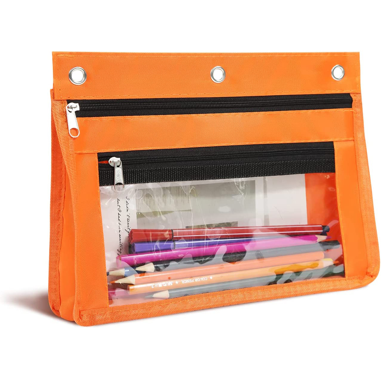 Expandable Pencil Pouch For 3 Ring Binder Large Capacity - Temu