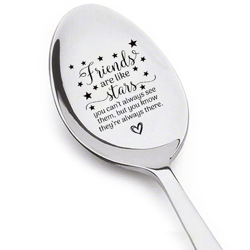 Stainless Steel Engraved Spoons, Teaspoons, Valentine's Day Gifts