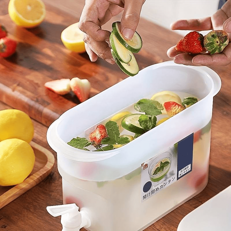 Refrigerator Cold Water Kettle, Household With Faucet, Large Capacity Cold Drink  Container, Cold Water Kettle, Cold Drink Bucket - Temu