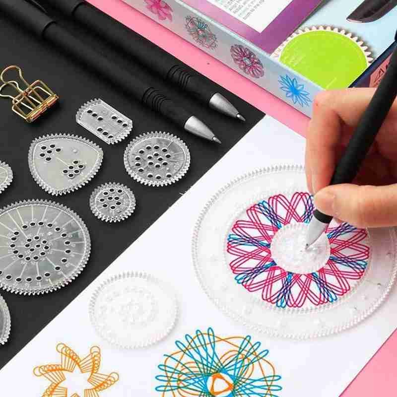 Geometric Drawing Ruler, Spiral Art Kit for Kids Art Supplies for DIY Card  Craft Art Drawing Painting and School Classroom Supplies